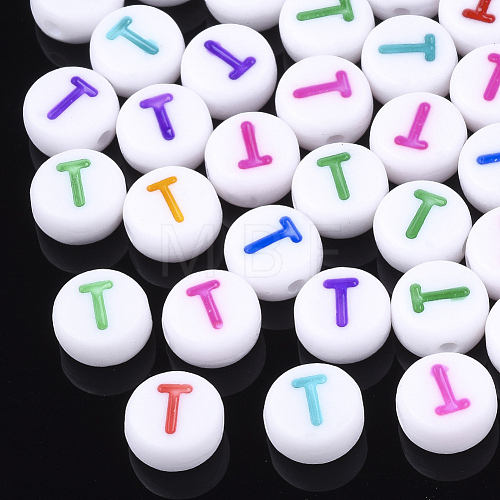 Initial Acrylic Beads OACR-E001-20T-1