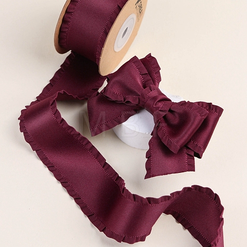 10 Yards Polyester Ruffled Ribbons PW-WG29113-04-1