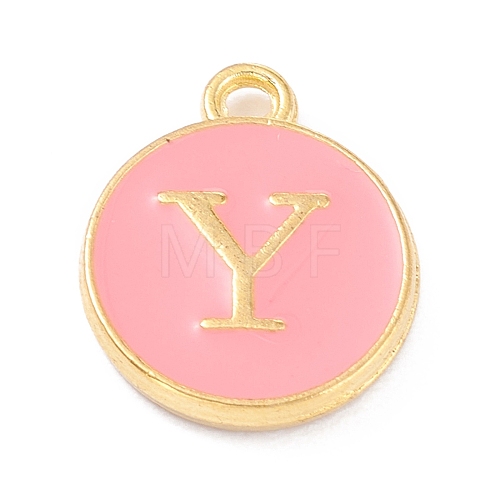 Golden Plated Alloy Enamel Charms X-ENAM-Q437-14Y-1