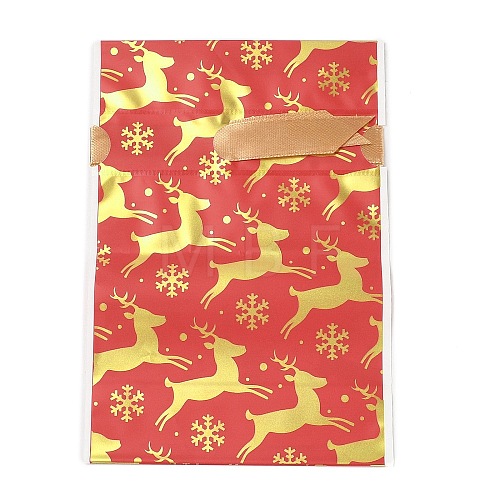 Christmas Deer Plastic Packing Pouches Drawstring Bags ABAG-Q053-03I-1