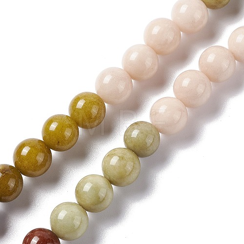 Natural White Jade Beads Strands G-I334-07C-1