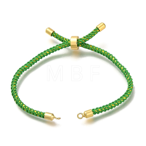 Braided Cotton Cord Slider Bracelet Making MAK-R001-01G-25-1