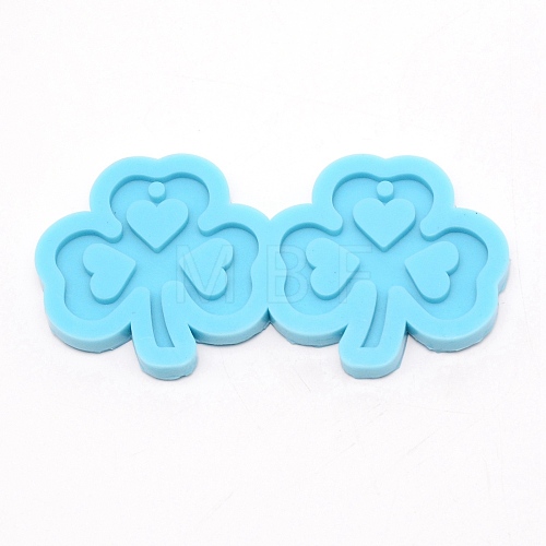 Clover DIY Pendant Silicone Molds DIY-WH0301-91-1