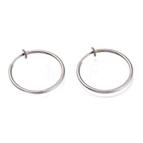 304 Stainless Steel Retractable Earrings STAS-O135-01G-03-1
