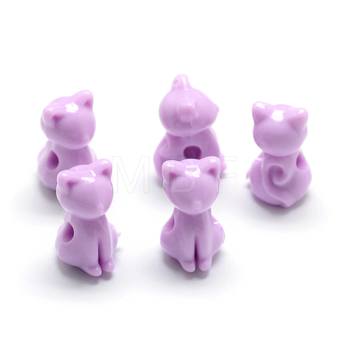 Opaque Acrylic Kitten Beads MACR-S830-02J-1