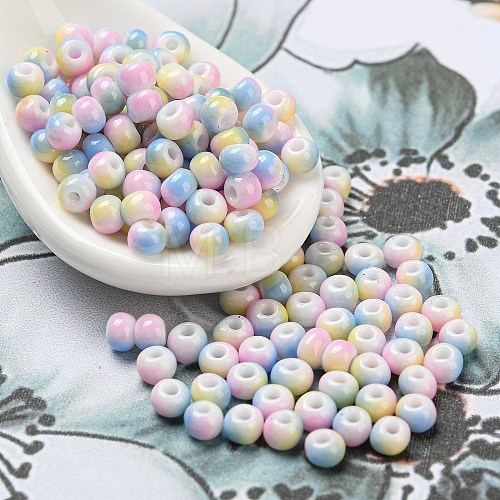 Two Tone Opaque Colours Glass Seed Beads SEED-E005-02G-1