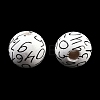 Printed Wood European Beads WOOD-G029-01-2