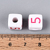 Opaque Acrylic European Large Hole Beads SACR-N020-01A-06-4