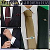 Stainless Steel Cufflinks & Brass Enamel Tie Clips AJEW-AR0005-67-5
