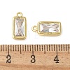 Brass Micro Pave Cubic Zirconia Pendants KK-P290-29G-3