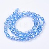 Electroplate Glass Beads Strands X-EGLA-D015-15x10mm-10-1