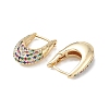 Colorful Cubic Zirconia Hoop Earrings EJEW-M216-02G-2