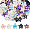 150Pcs 5 Colors Alloy Enamel Pendants ENAM-DC0001-32-1