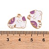 Light Gold Plated Alloy Enamel Pendants ENAM-Z017-13KCG-02-3