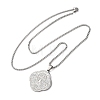 304 Stainless Steel Saint Benedict Pendant Necklaces NJEW-B153-02A-P-2