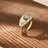 Brass Micro Pave Cubic Zirconia Cuff Rings for Women RJEW-S401-02G-3