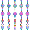 40Pcs 4 Style Rainbow Color Alloy Glue-on Flat Pad Bails for Pendant Making FIND-FH0003-90-1