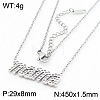 304 Stainless Steel Crystal Rhinestone Word Mama Pendant Necklaces for Mother's Day FS-WG743BF-08-1