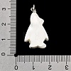 Natural White Shell & Crystal Rhinestone Pendants SH-CBAC52B-01F-3
