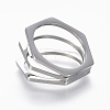 304 Stainless Steel Wide Band Finger Rings RJEW-E153-02P-3