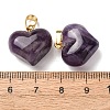 Natural Amethyst Pendants G-B188-04G-02-3