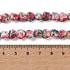 Spray Printed Synthetic Turquoise Beads Strands TURQ-P002-01A-05-5