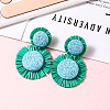 Bohemian Style Raffia Dangle Stud Earrings FS-WGA49F5-05-1