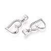 925 Sterling Silver Micro Pave Clear Cubic Zirconia Pendants STER-T008-82P-2