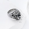 Vintage Punk 304 Stainless Steel Finger Rings YJ4863-2-5