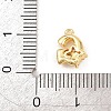 Brass Micro Pave Clear Cubic Zirconia Charms KK-Z151-18G-G-3