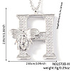 Brass Micro Pave Clear Cubic Zirconia Pendant Necklaces FS-WG7BC7F-08-1