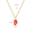 Christmas 304 Stainless Steel Enamel Pendant Necklaces FS-WGDAA96-01-1
