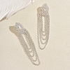Brass Rhinestone Stud Earrings for Women DO8173-4