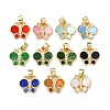Brass Micro Pave Cubic Zirconia Pendants KK-C161-02G-1