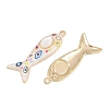 Printed Alloy Enamel Pendants RB-CBAA915-02G-05-2