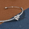 Brass Micro Pave Clear Cubic Zirconia Cuff Bangles KK-D112-04P-5