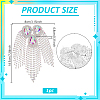 Iron with Rhinestone Tassel Rivet Epaulettes AJEW-WH0481-527A-2