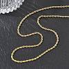 10Pcs 2MM 304 Stainless Steel Rope Chain Necklaces NJEW-G203-08G-2