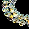 Electroplate Transparent Glass Beads Strands EGLA-B012-AB-5