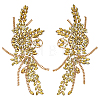 Flower Resin Rhinestone Decorative Corsages for Clothing Accessories PATC-WH0021-064A-1