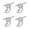 SHEGRACE Brass Micro Pave Cubic Zirconia Stud Earrings XGRQ4N495-709P-1