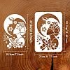 2Pcs 2 Styles Environmental Protection Theme Plastic Drawing Painting Stencils Templates Sets DIY-WH0172-916-2