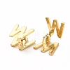 Initial Hoop Earrings for Women EJEW-P194-01G-W-2