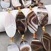 Natural Banded Agate Beads Strands G-F825-A01-01C-1