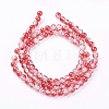 Crackle Glass Beads Strands X-GGC8mmY-A74-2
