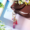 Alloy Resin Butterfly Keychains KEYC-TADJ0002-02G-I-5