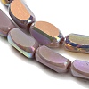 Electroplate Opaque Glass Beads EGLA-H112-06-HR01-3