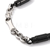 201 Stainless Steel Column Links Chain Necklace NJEW-F222-38EBP-04-3