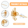 20Pcs Brass Stud Earring Findings KK-FH0004-63-5
