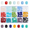 225Pcs 15 Colors Opaque Glass Beads Strands GLAA-PA0001-67-1